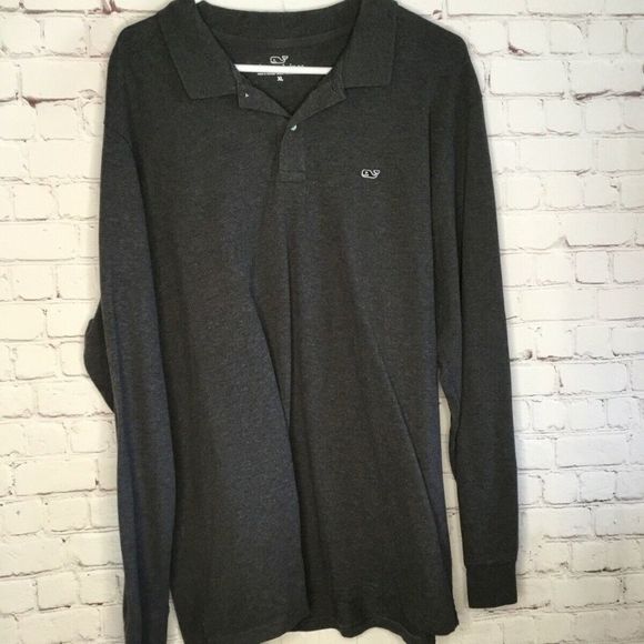 Vineyard Vines Other - Vineyard Vines Men's Gray Long Sleeve Polo Shirt Size XL